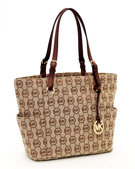 michael kors signature tote brown